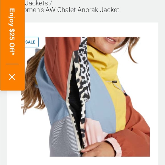 DC Women's AW Chalet Anorak Jacket Size Large - Picture 2 of 3